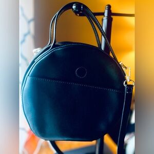 RACHEL Rachel Roy Black Round Crossbody with Top Handle